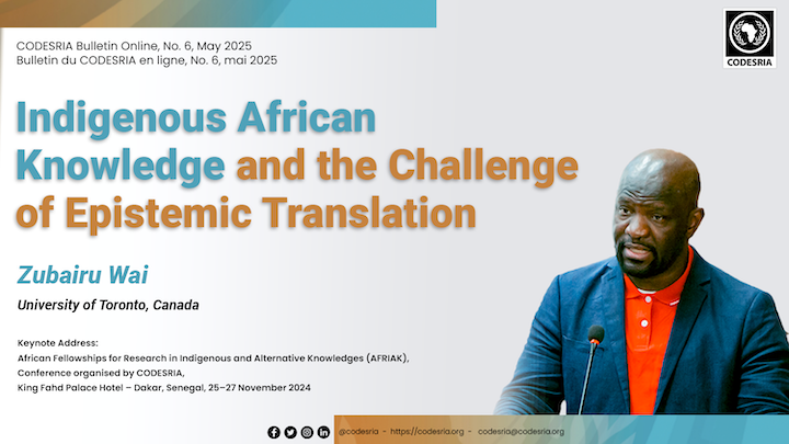 CODESRIA Bulletin Online, No. 6, May 2025