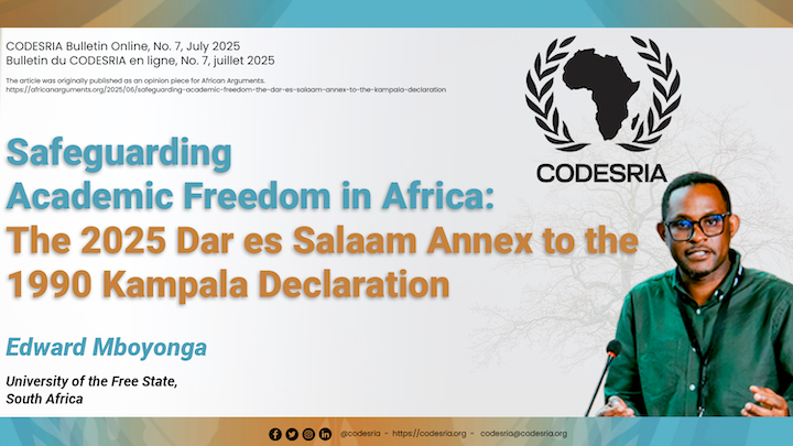 CODESRIA Bulletin Online, No. 7, July 2025